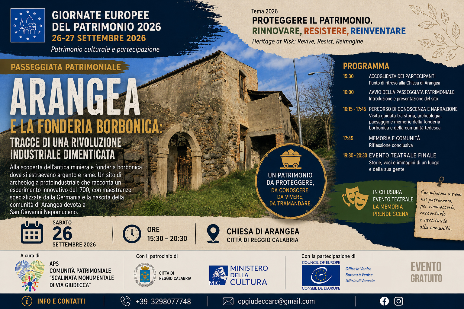 PASSEGGIATA PATRIMONIALE ARANGEA E LA FONDERIA BORBONICA: TRACCE DI UNA RIVOLUZIONE INDUSTRIALE DIMENTICATA - GEP 26